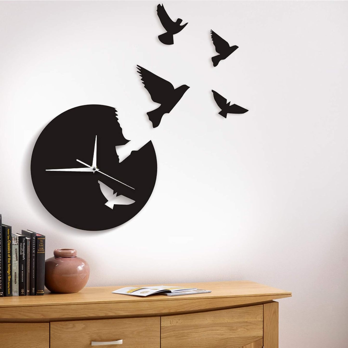 3D Wooden flying  Bird Wall Clock