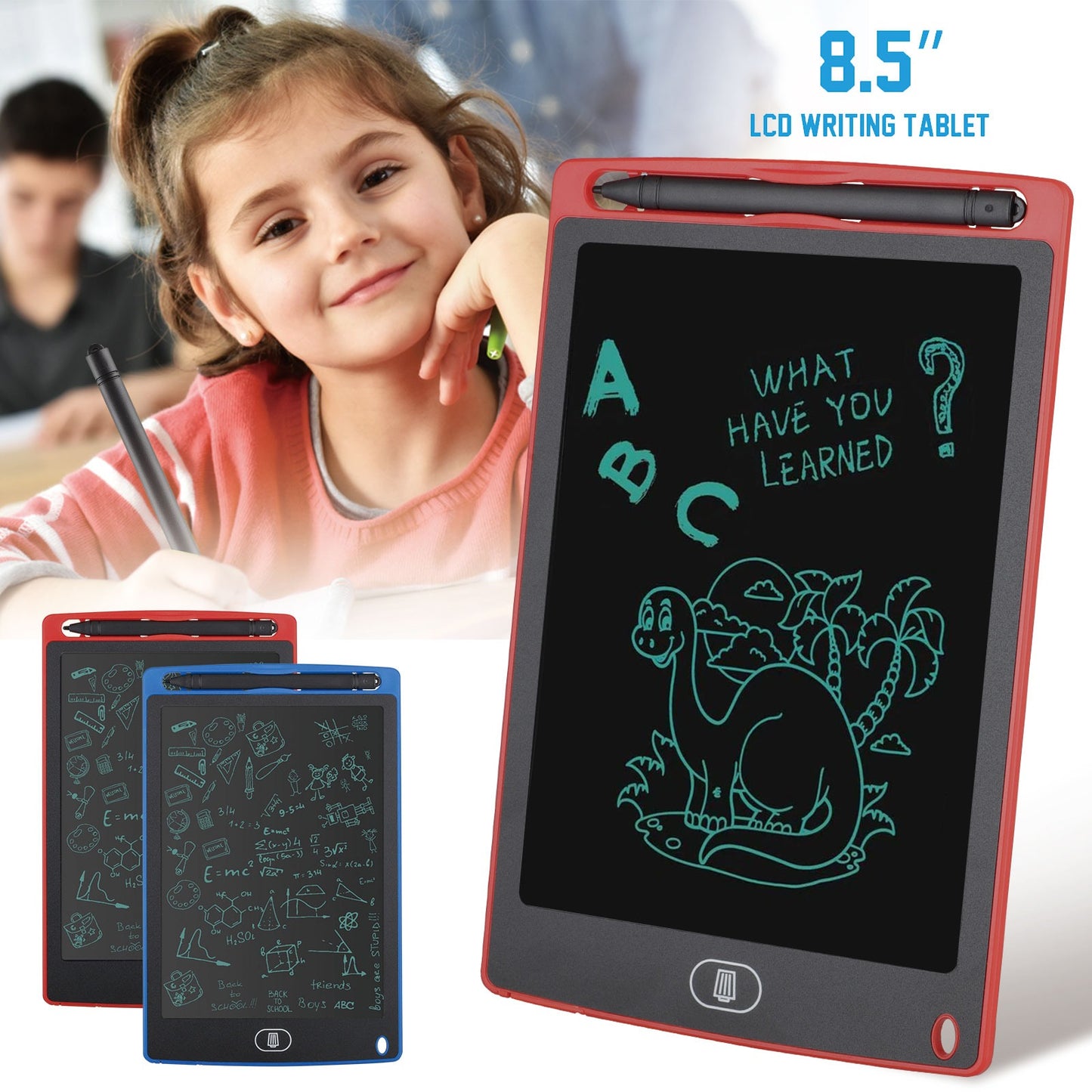 8.5 inch 🌈 LCD writing tablet for kids - digital drawing pad - erasable writing board - writing pad (random color)