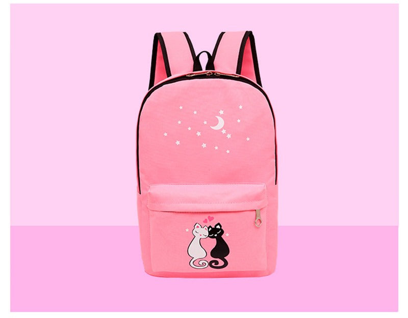 4-Piece School Bag Set/ backpack Children School Bags For Girls Boys Canvas School Bag Fashion Kids